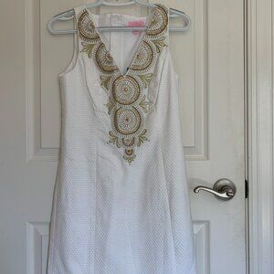 Lilly Pulitzer Gabby Shift Dress, Resort White, size 0 NWT